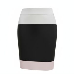 BCBGMaxAzria Black, White, and Pink Pencil Skirt